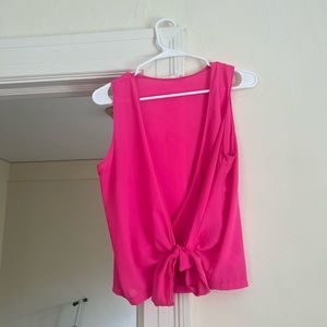 Hot pink LUSH sleeveless blouse. Size medium